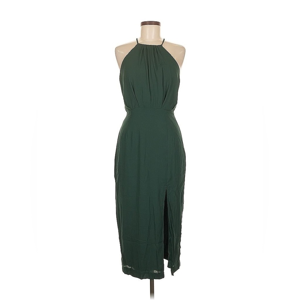 Elegant Lulu’s Green Halter Cocktail Dress